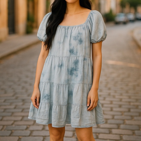Le Lis Collection BoHo Denim Dress | SIZE S - Picture 1 of 5